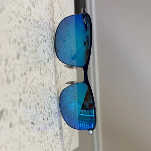 Ray-Ban Black Frame with Blue Lenses Sunglasses